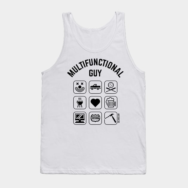 Multifunctional Guy (9 Icons / Smartphone Design) Tank Top by MrFaulbaum